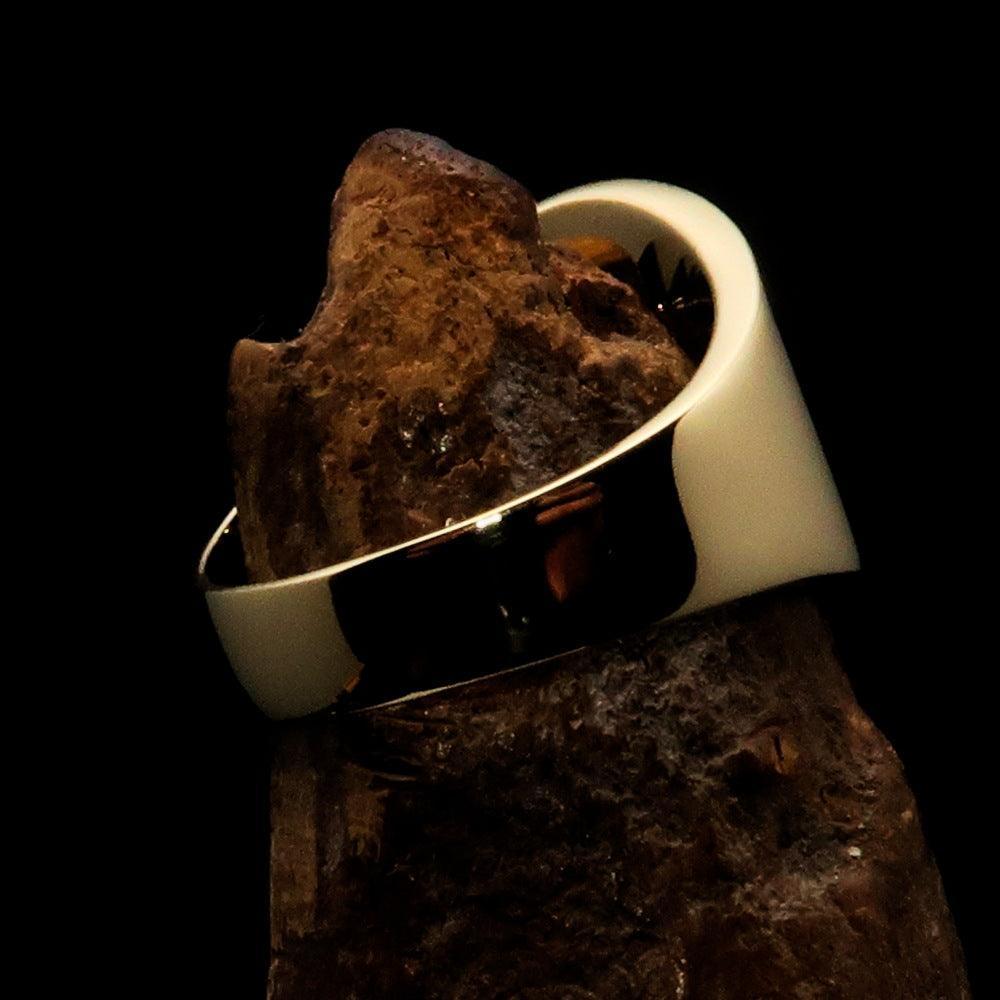 Perfectly crafted Men's National Flag Ring India - solid Brass-3