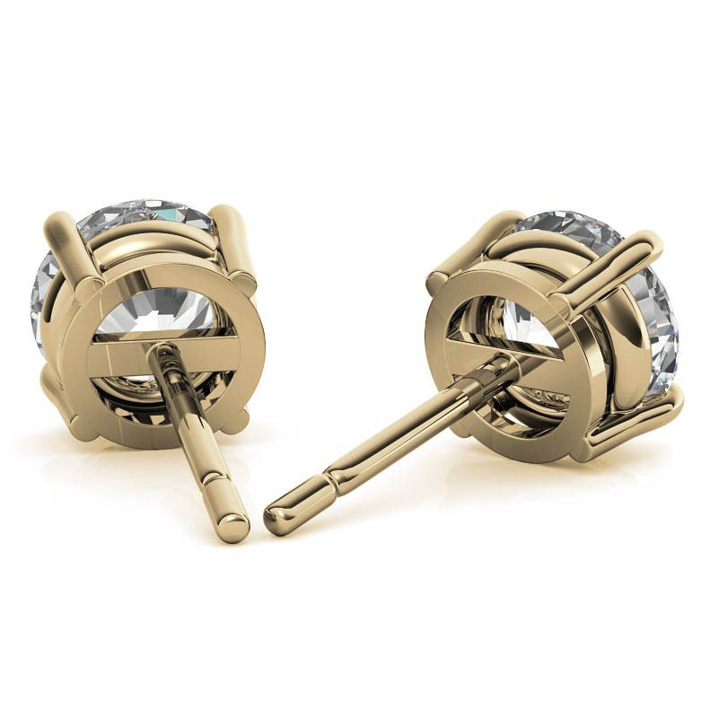 2.50 CTW AGI Certified Lab Grown Diamond (G-VS Clarity) Stud Earrings in 14K White or Yellow Gold-3