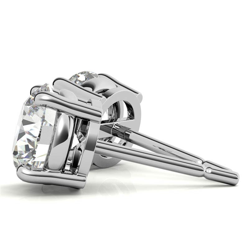 2.50 CTW AGI Certified Lab Grown Diamond (G-VS Clarity) Stud Earrings in 14K White or Yellow Gold-2
