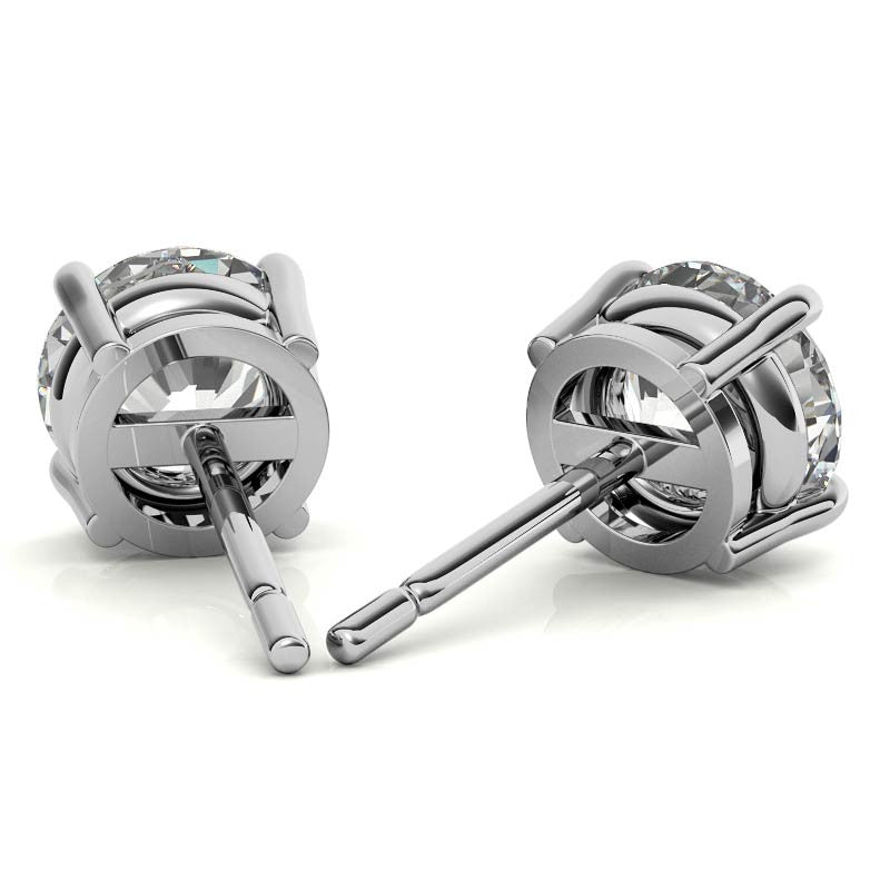 2.50 CTW AGI Certified Lab Grown Diamond (G-VS Clarity) Stud Earrings in 14K White or Yellow Gold-1